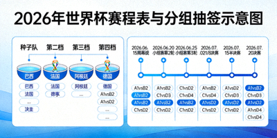 2026年世界杯赛程表与分组抽签示意图