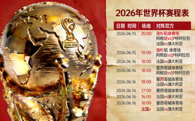 2026年世界杯奖杯与赛程表合成概念图